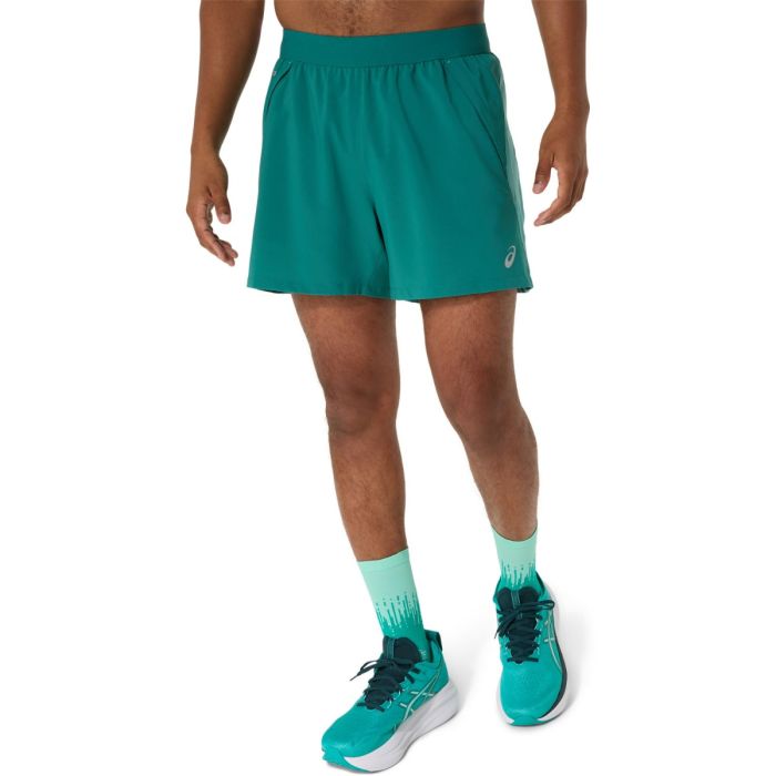 ASICS Road 5 Inch Shorts Grøn - Letvægts shorts til løb med optimal bevægelsesfrihed