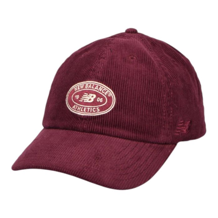 New Balance 6 Panel Athletics Cord Hat Rød Unisex