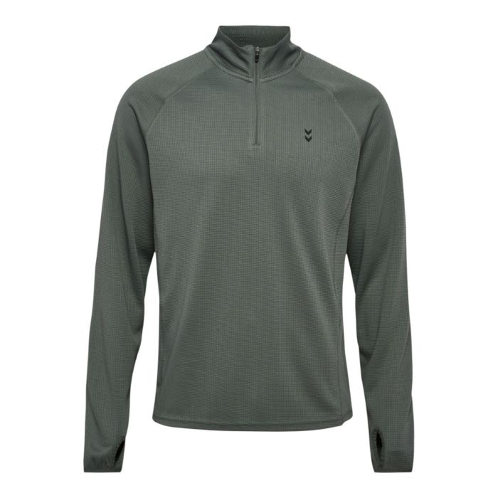 Hummel Pulse Half Zip Midlayer Gr&aring; Herre