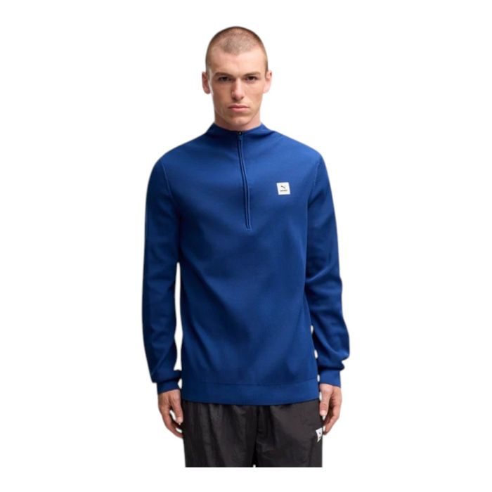 PUMA 1/2 Zip LS Tee Saysky Blå Herre