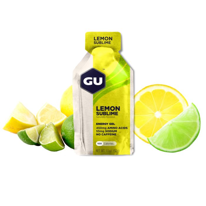 GU Energy Gel Lemon Sublime - Energi-gel til løb, hurtig energi og forfriskende smag