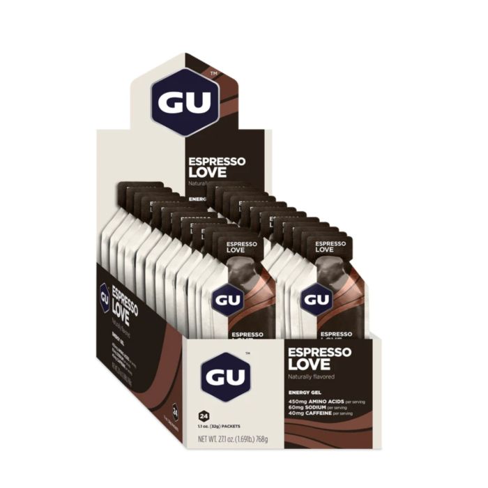 GU Energy Gel Caffeine 24x32g (Espresso Love) Hvid Unisex