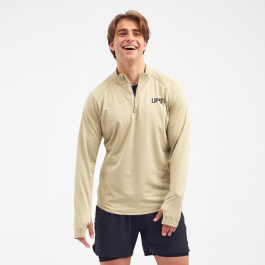 Moderate Half Zip Long Sleeve  Brun