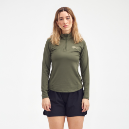 Moderate Half Zip Long Sleeve  Grøn