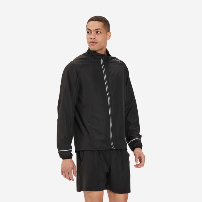 Endurance Lessend Jakke Str. S Herre - Let og åndbar til løb i sort 1001