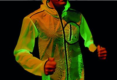 Selvlysende løbejakke fra Diadora