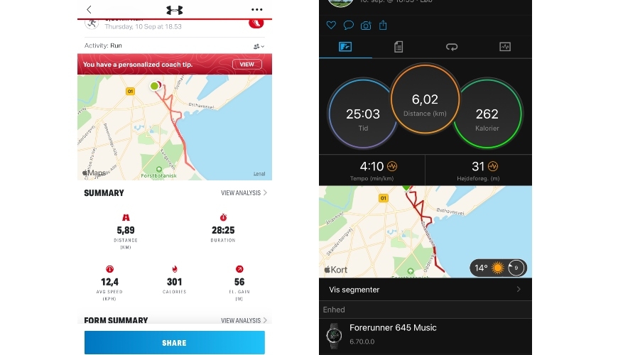 Under Armour Hovr Infinite 2 MapMyRun
