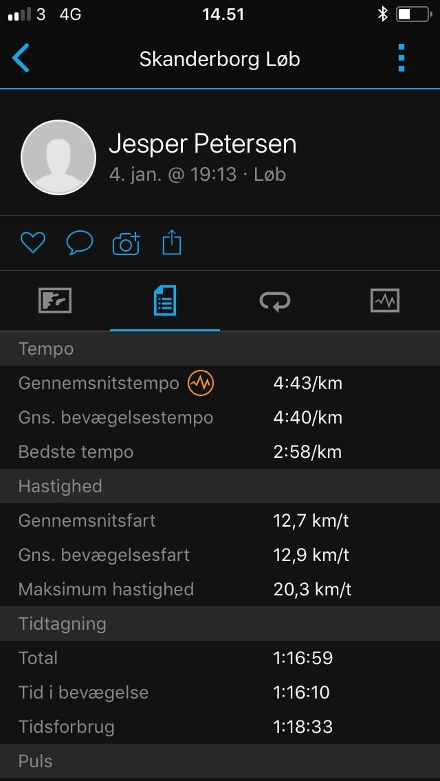 garmin connect statistik