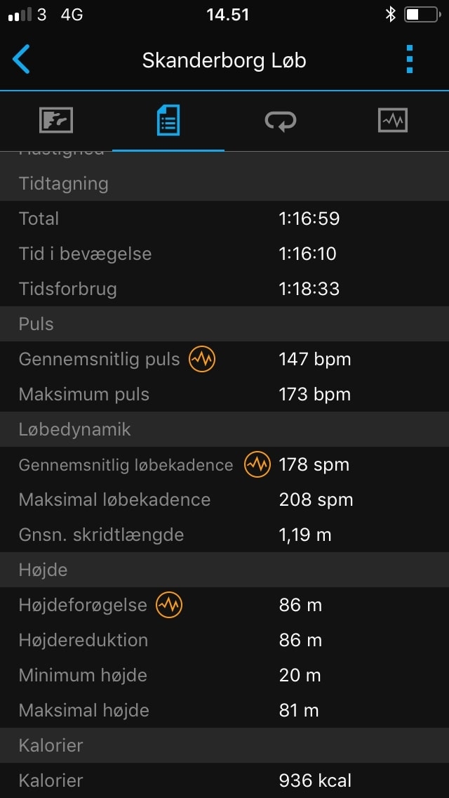 garmin connect statistik