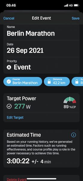 stryd marathon prediction berlin