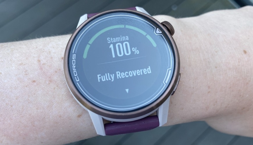 coros apex stamina remaining